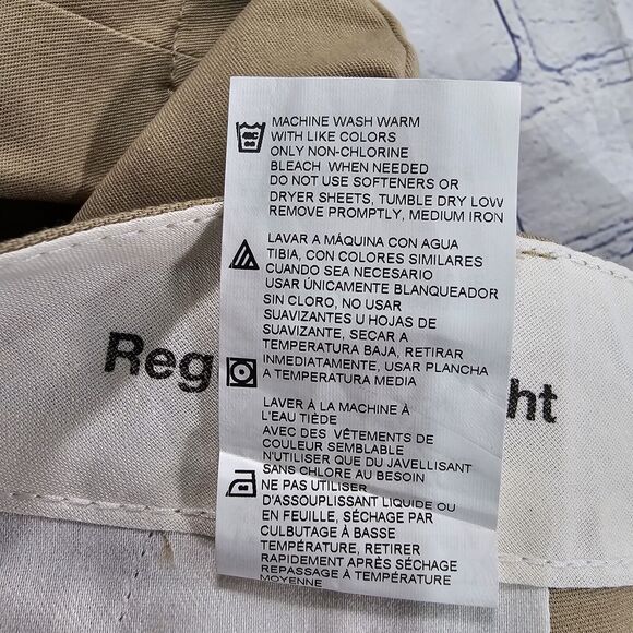 Dickies MENS SIZE 44X32 Work Pants Straight Regular Fit Khaki Cellphone Pocket - Picture 12 of 13